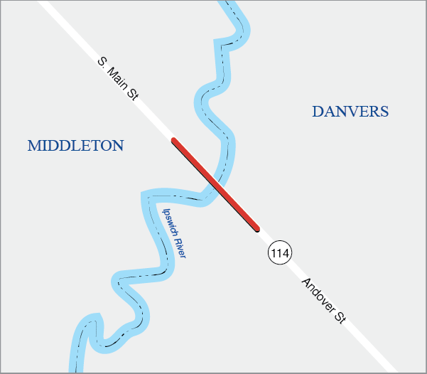 Danvers and Middleton: Bridge Replacement, D-03-009=M-20-005, Andover Street (SR 114) over Ipswich River
